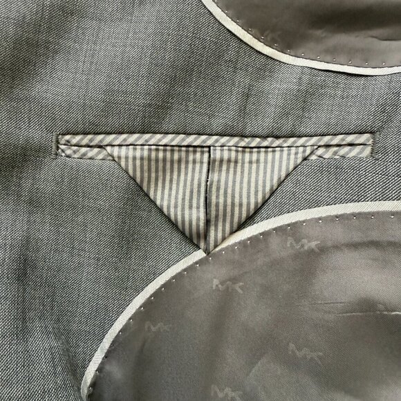 Michael Kors Wool Sport Coat Dinner Jacket Blazer Men 44L Gray Career Formal NWT - Picture 15 of 15